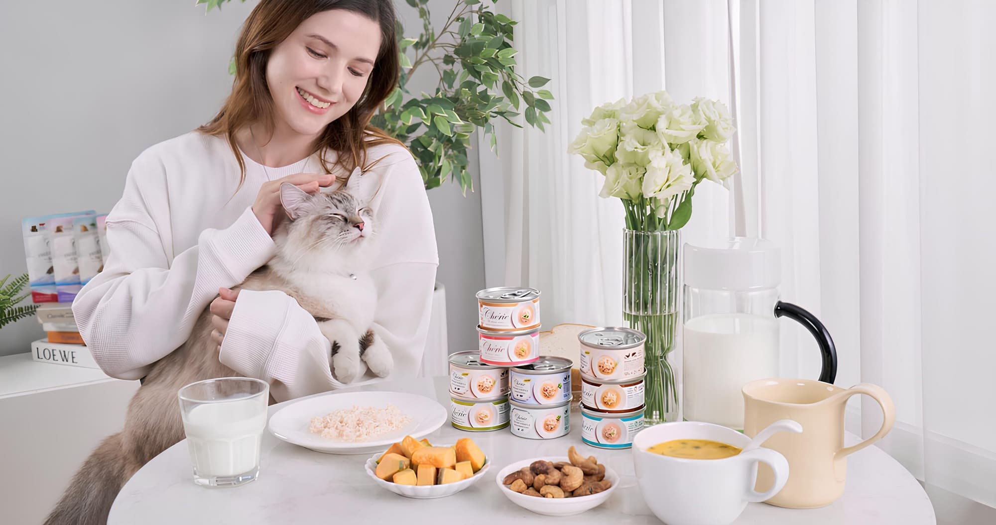 Woman & Cat